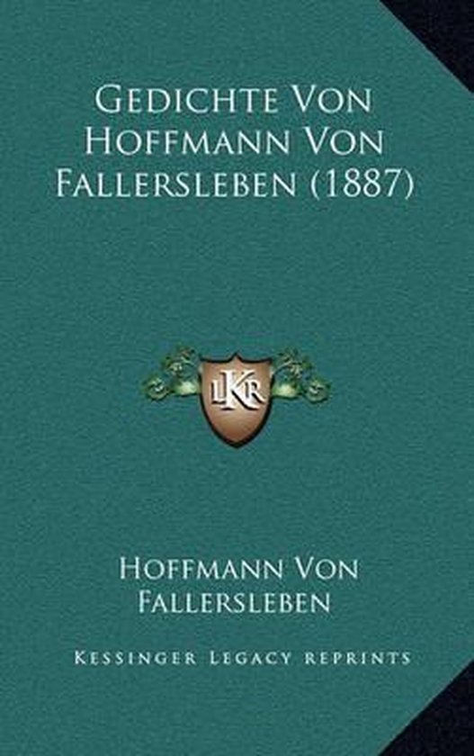 Gedichte Von Hoffmann Von Fallersleben (1887) - cover