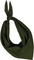2x Zakdoek bandana olijf groen - hoofddoekjes
