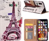 Parijs Boekmodel Hoesje iPhone XS Max