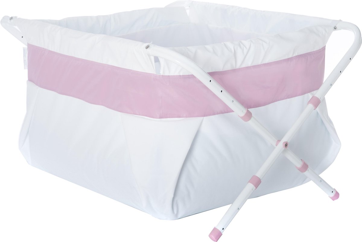 Goedkoopste BiBaBad Babybadje - opvouwbaar kinderbad, verstelbaar van 70-90 cm in lengte en breedte, Pink Line