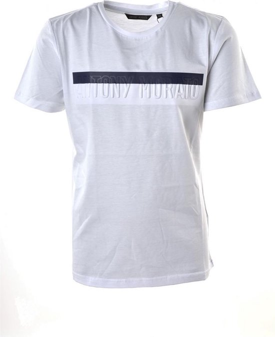 Antony Morato T-shirt km mannen - wit - 176 | bol.com