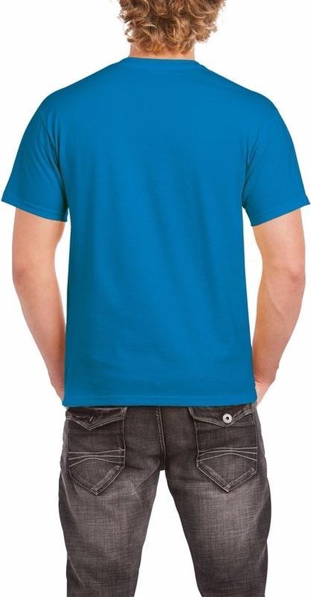 Vervuild Fluisteren jaloezie Saffierblauw of turquoise katoenen shirt voor volwassenen - voordelige  kwaliteits... | bol.com