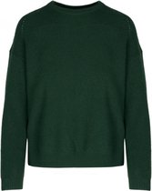 Ribbed crew neck sweater green