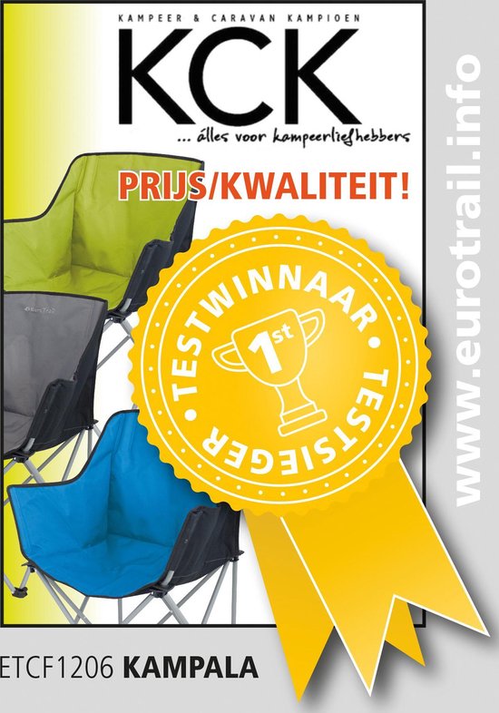 Eurotrail Campingstoel Kampala - Antraciet/Zwart van Eurotrail — afbeelding 4