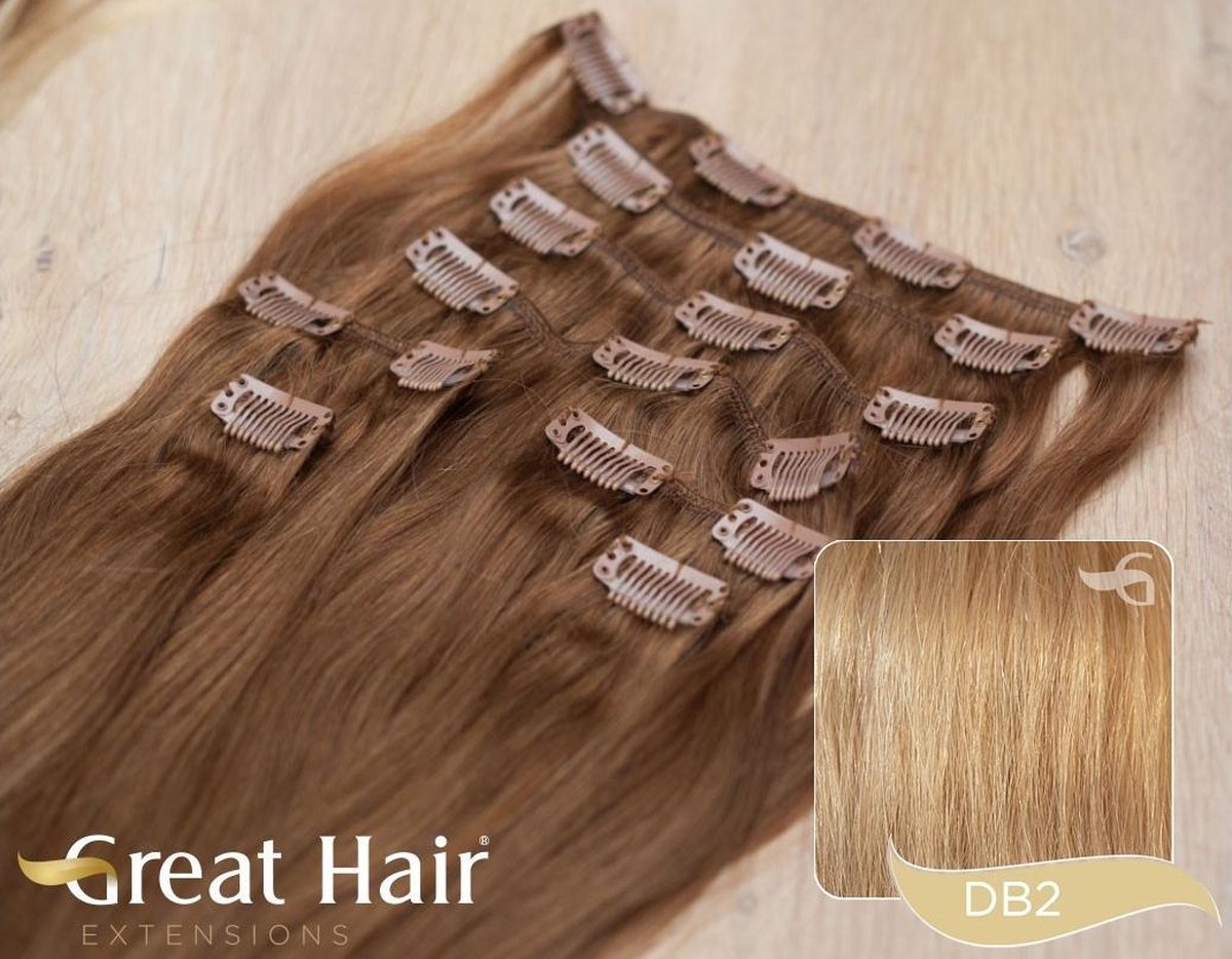 Great Hair Full Head Clip In - 40cm - wavy - #DB2