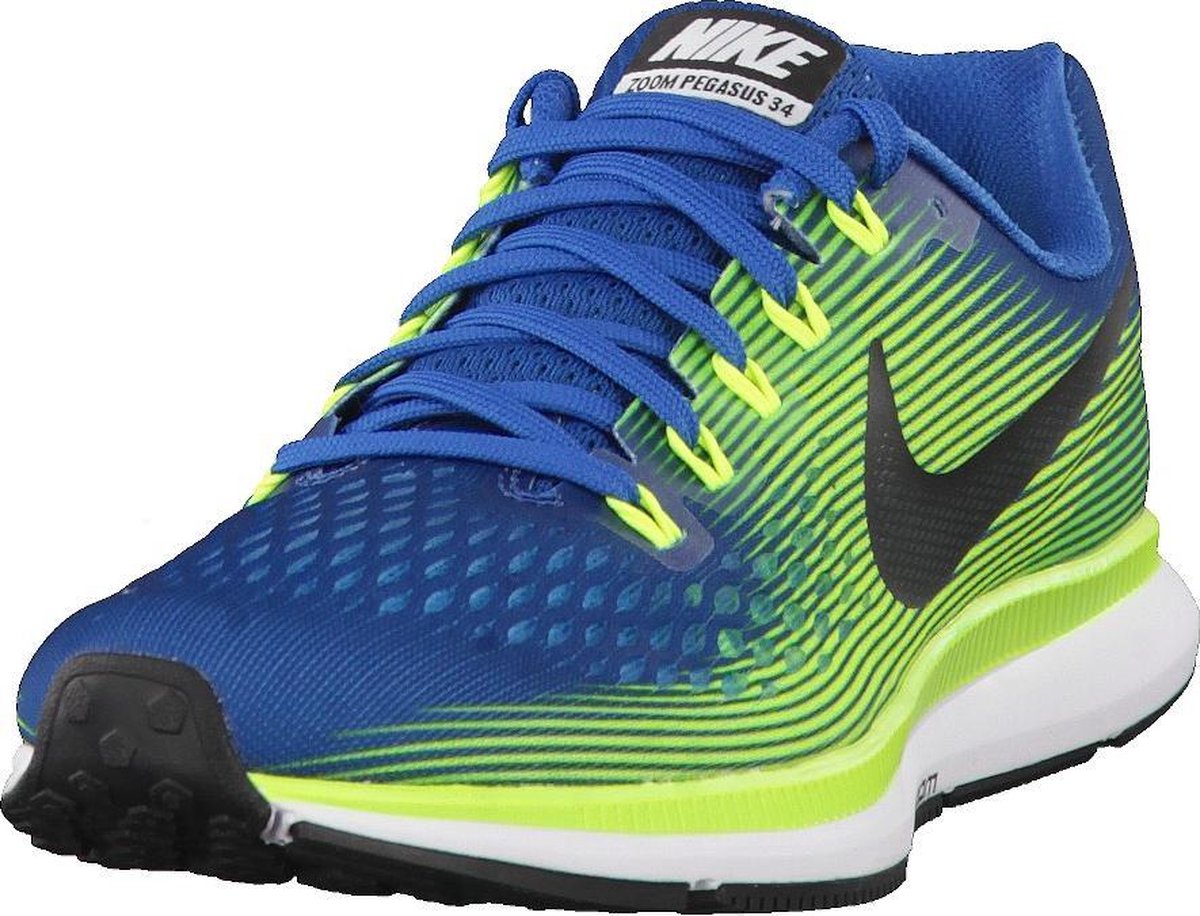 Nike Pegasus 34 Hardloopschoenen - Maat 42.5 - - blauw/groen/zwart | bol.com