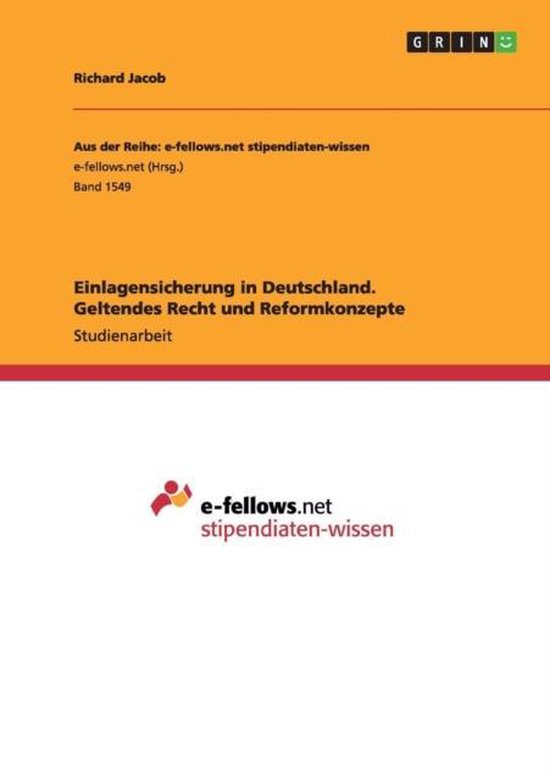 Einlagensicherung in Deutschland. Geltendes Recht und Reform ... - cover