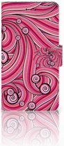 Nokia 7 Bookcase Hoesje Swirl Pink