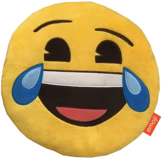 Emoji coussin 3D peluche Happy Tears - 100% polyester | bol.com