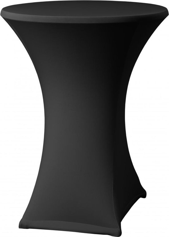 In detail Onderscheid zwart Statafelrok voor statafels - Stretch rok - Stafelhoes 80 cm | bol