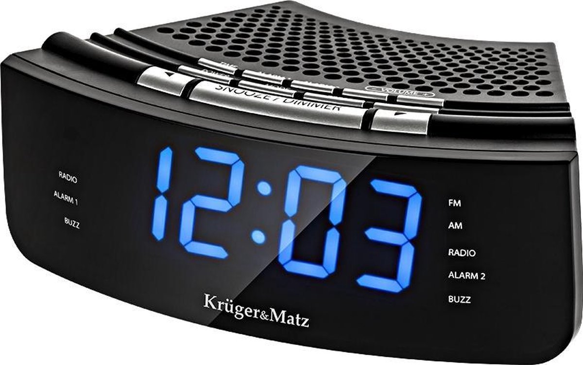 KrĂĽger&Matz KM0813 - Compacte en stijlvolle wekker radio