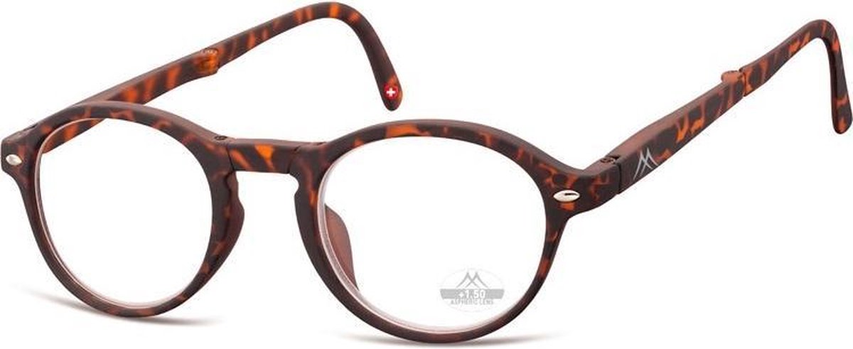 Montana Opvouwbare Leesbril Matbruin Sterkte +1,50 (box66a)
