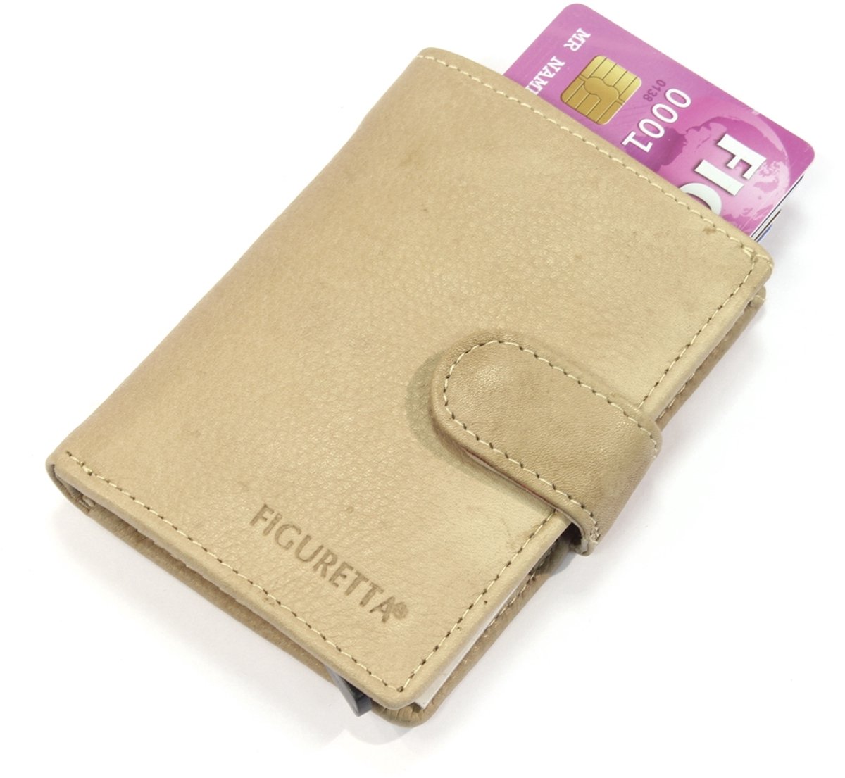 Figuretta 0.81097.25 Nappa RFID Creditcardhouder Leer - Lever