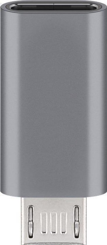 Premium USB Micro B (m) - USB-C (v) adapter - USB2.0 / metaal