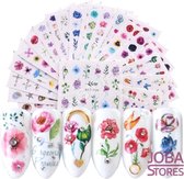 Nagel Sticker Set Bloemen (24 vellen)