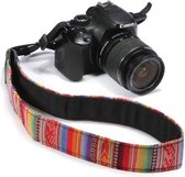 Camera band - Riem - Vintage - Nek Strap Band - Regenboog-kleuren