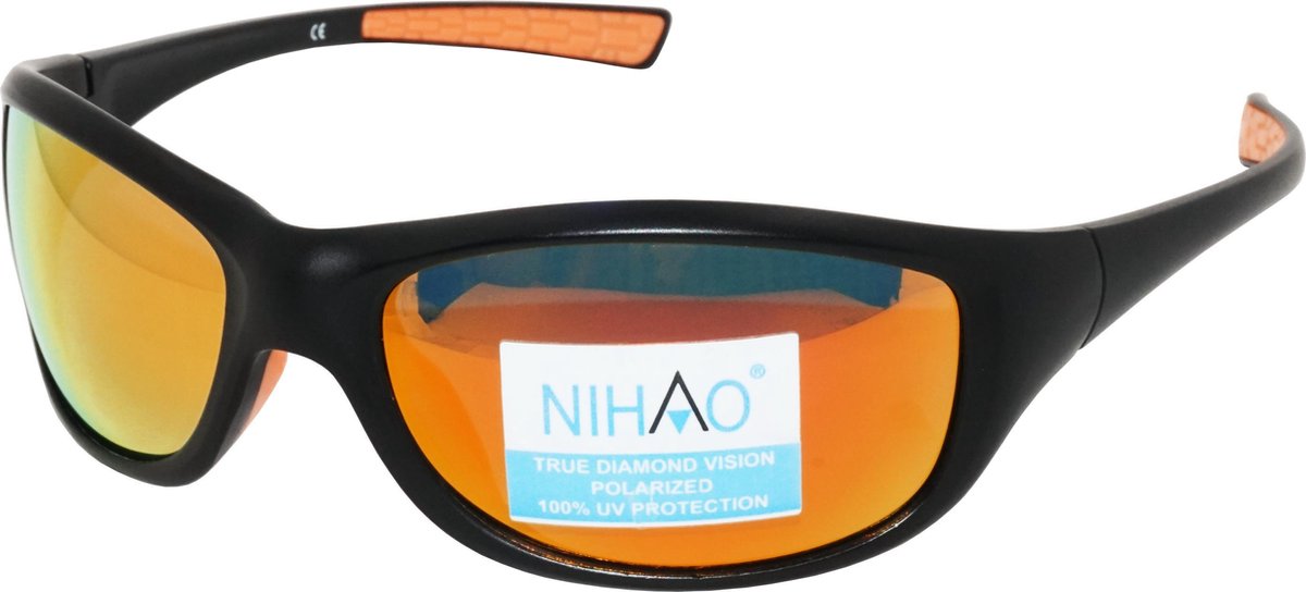 Nihao Malawi Sportbril 1.1mm Polarized lens - TR-90 Ultra-Light Frame - Anti Reflect Coating - TPU Anti-Swet Neusvleugels en Temple Tip - UV400