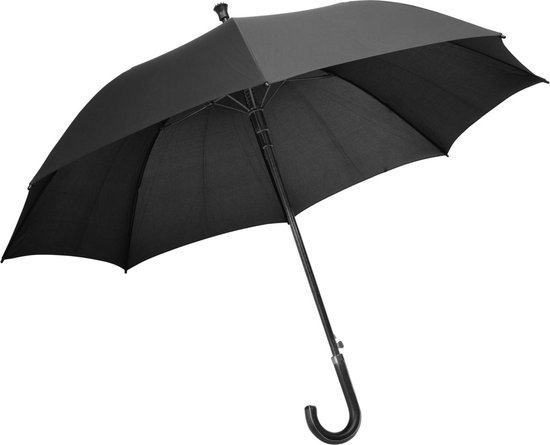 bol.com | Luxe automatische paraplu / wandelstok van Pongee zijde, met 8  panelen, PU handvat,...