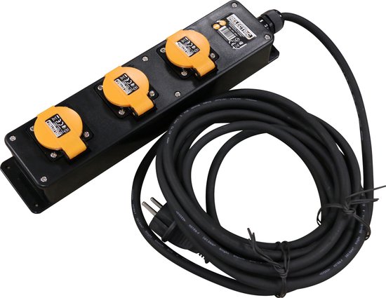 Relectric Pro Stekkerdoos Verlengkabel 5m - 3-voudig - IP44 - 3200W - geschikt voor buitengebruik