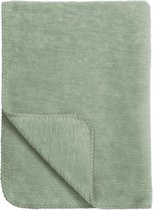 Meyco Uni wiegdeken - 75x100 cm - Stone green