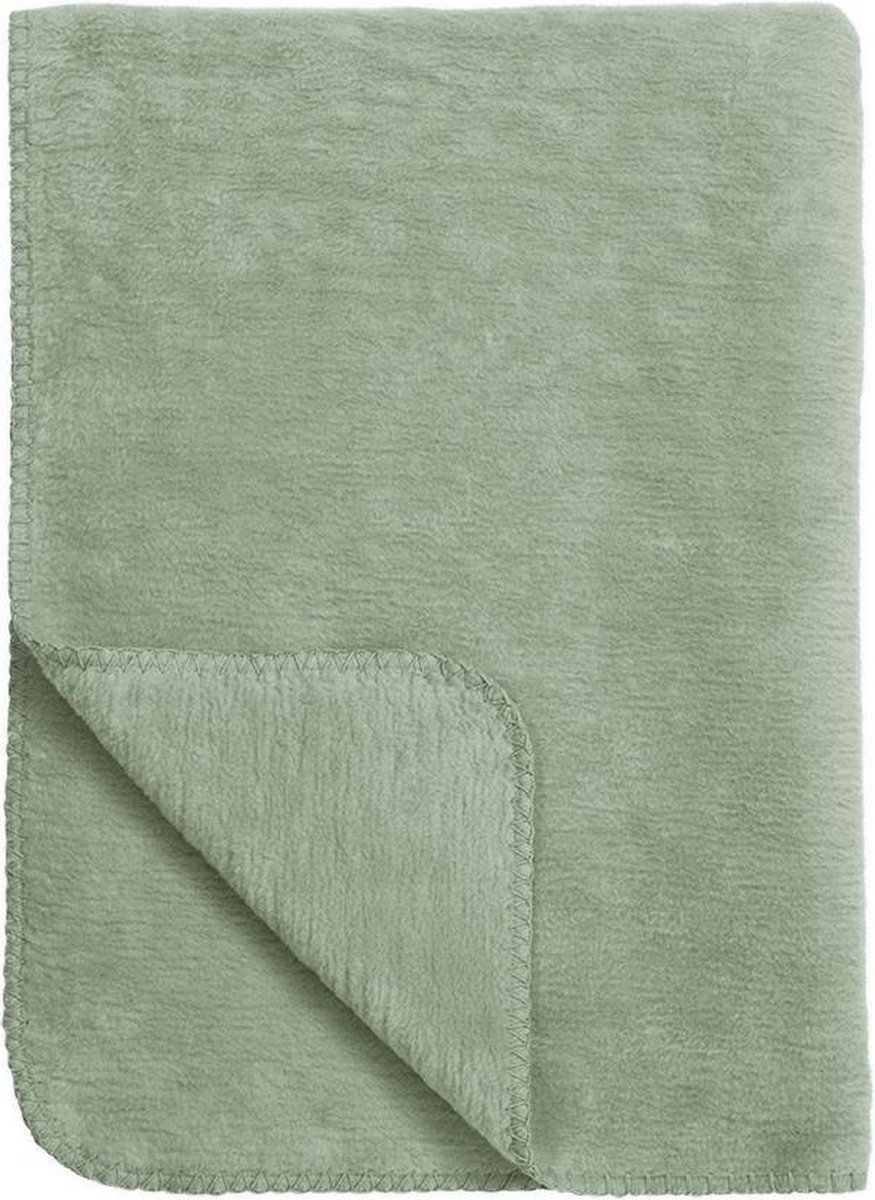Meyco Uni wiegdeken - 75x100 cm - Stone green Meyco Uni wiegdeken - 75x100 cm - Stone green