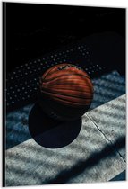 Dibond –Basketbal – 80x120cm Foto op Aluminium (Wanddecoratie van metaal)