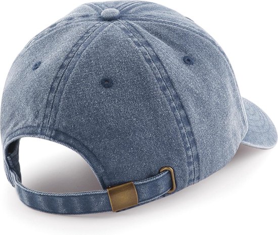 Senvi Low Profile Vintage Cap Blauw - Bagbase