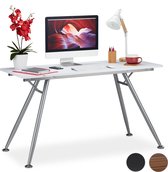 Relaxdays bureau - computertafel - kinderbureau - tafel - modern design - laptopbureau - wit