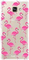 FOONCASE Samsung Galaxy A3 2016 hoesje TPU Soft Case - Back Cover - Flamingo