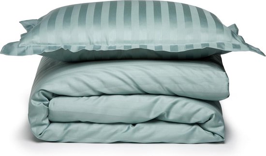 Damai - Linea - Dekbedovertrek - 200x200/220 cm - Tweepersoons - Groen + 2 kussenslopen 60x70 van Damai — afbeelding 3