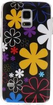 Zwart Bloem Tpu case cover hoesje voor Samsung Galaxy S5 Mini