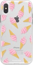 iPhone XS Max hoesje TPU Soft Case - Back Cover - Ice Ice Baby / Ijsjes / Roze ijsjes