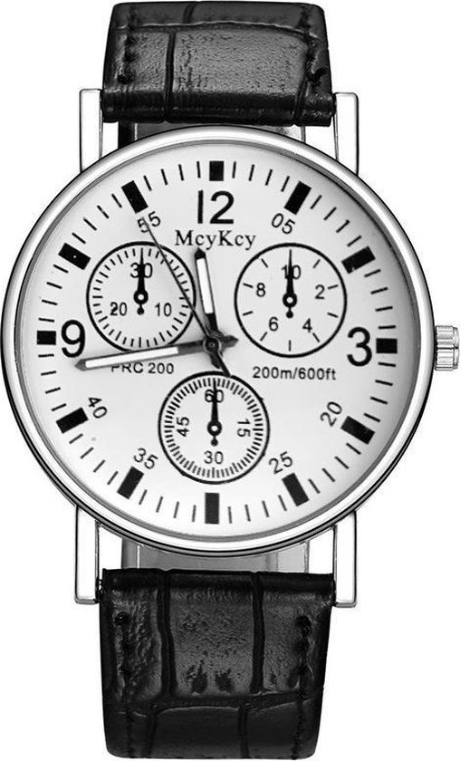Fako® - Horloge - Chronographic - Zwart