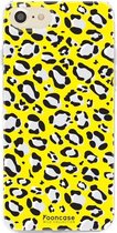 Fooncase Hoesje Geschikt voor iPhone 7 - Shockproof Case - Back Cover / Soft Case - Luipaard / Leopard print / Geel