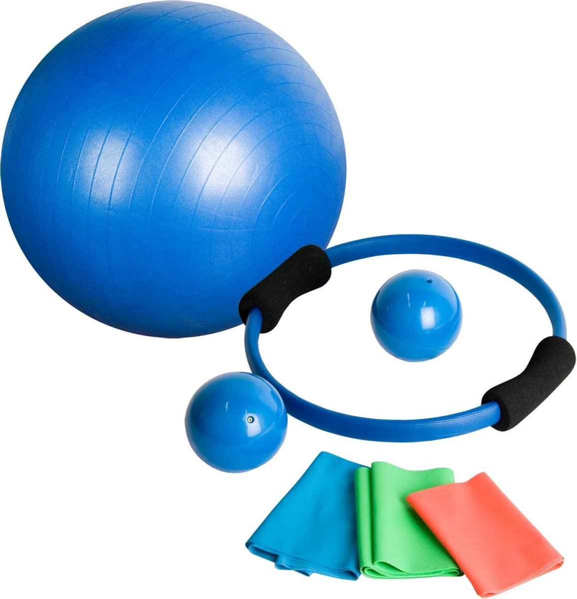 MOVIT® Yoga set - 7-delig - Pilates Ring - Fitnessbal - Medicijn Bal - Weerstandsbanden