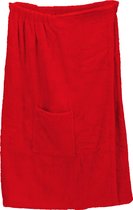 ARTG® Towelzz - Sauna Kilt - Dames - met Klittenband - Rood - Fire Red - ( Borstomvang tot 150cm )
