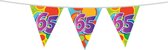 Haza Vlaggetjes - 65 jaar - leeftijd verjaardag - plastic - 10 meter