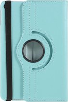 Shop4 - Apple iPad Mini 4 (2015) Hoes - Rotatie Cover Lychee Licht Blauw