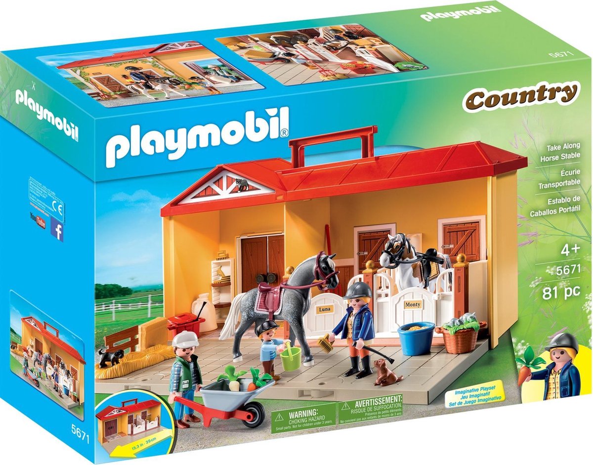 PLAYMOBIL Meeneem Paardenstal - 5671 | bol.com