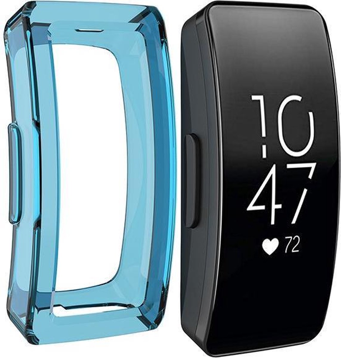 KELERINO. Screen Cover geschikt Voor Fitbit Inspire - Verhard Plastic - Blauw