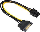 SATA Power kabel - 15 Pin naar 6 Pin - PCI Express PCI-E Converter voor videokaart