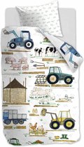 Beddinghouse Kids Farm Dekbedovertrek - Eenpersoons - 140x200/220 cm - White