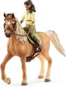 foto van Schleich Sarah en Mystery 42517 - Paard Speelfiguur - Horse Club - 5 x 18 x 15 cm