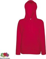 Fruit of the Loom Lady-Fit hoodie - Lightweight - Maat L - Kleur Red