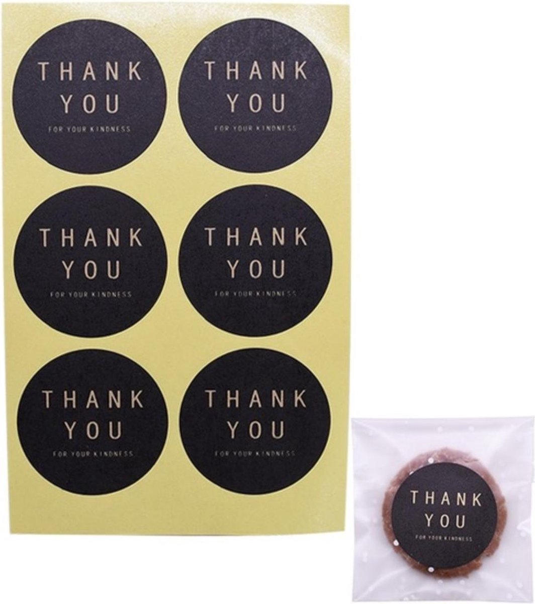 Hiden - Thank You Stickers – Give away – Feestjes- Versiering - 30 stickers