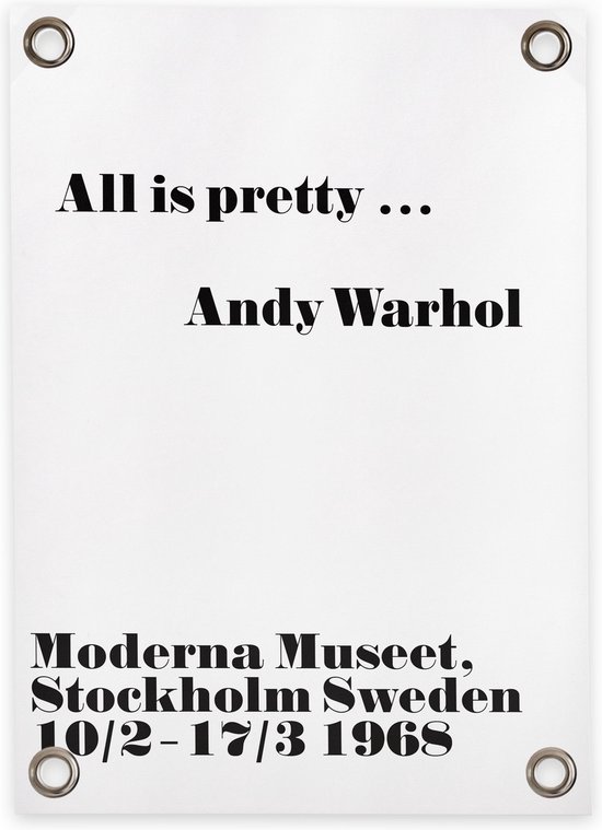 Affiche De Jardin Villa Madelief Andy Warhol Tout Est Joli 50x70cm Citation De Bol Com