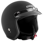 ARROW • BLACK MATT • Helm Retro Vespa Scooter Motor Jethelm