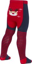 kerst baby maillot blauw met rood en rendier afbeelding - anti slip 12-18mnd