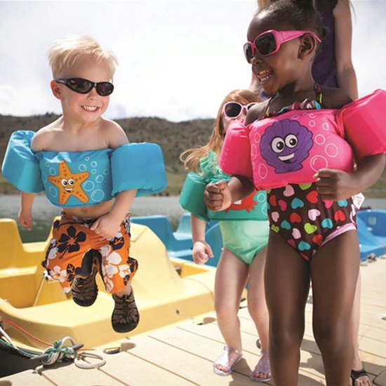 Zwemvest - Zeester Lichtblauw Design - One Size - Kind - 14-30 KG - 3-7 Jaar
