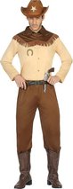 Verkleedkleding voor volwassenen - Cowboy Brown - Mt XS-S